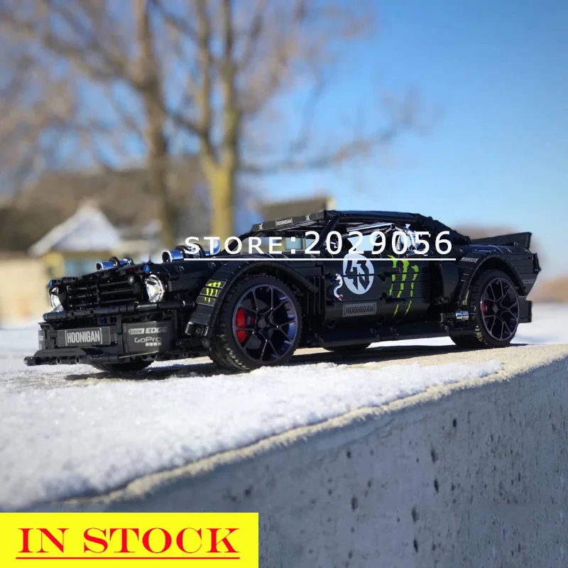 

23009 In stock Ford Mustang Hoonicorn V2 Building Blocks Technic Race Car Compatible with 42110 21047 20086 20097 21001 21047