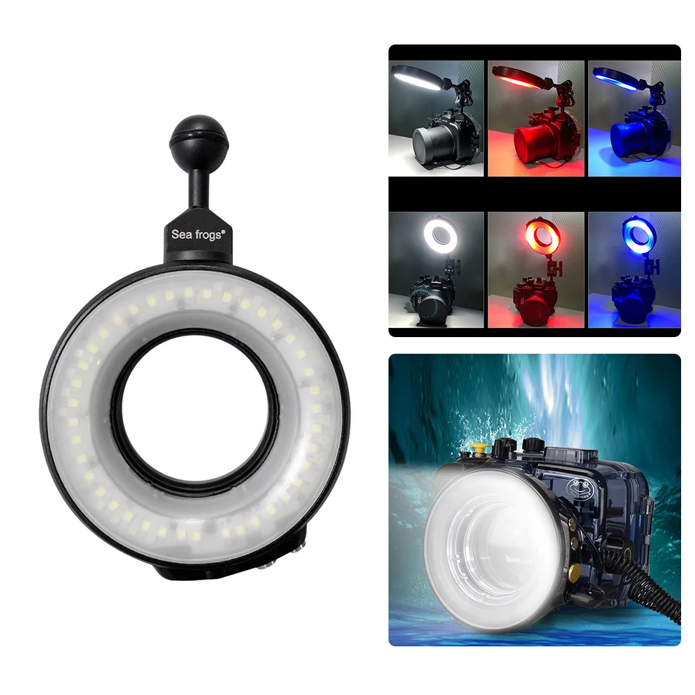 

Waterproof SL-108 LED Camera Video Ring Light Flash Light Lamp Color Temperature 7500K for Cameras for Underwater Photography