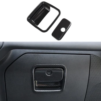 

Car Co-pilot Glove Storage Box Handle Frame Cover for 2018 Jeep Wrangler JL Decorative Car Red/Sliver/Carbon Fiber Stickers 2Pcs
