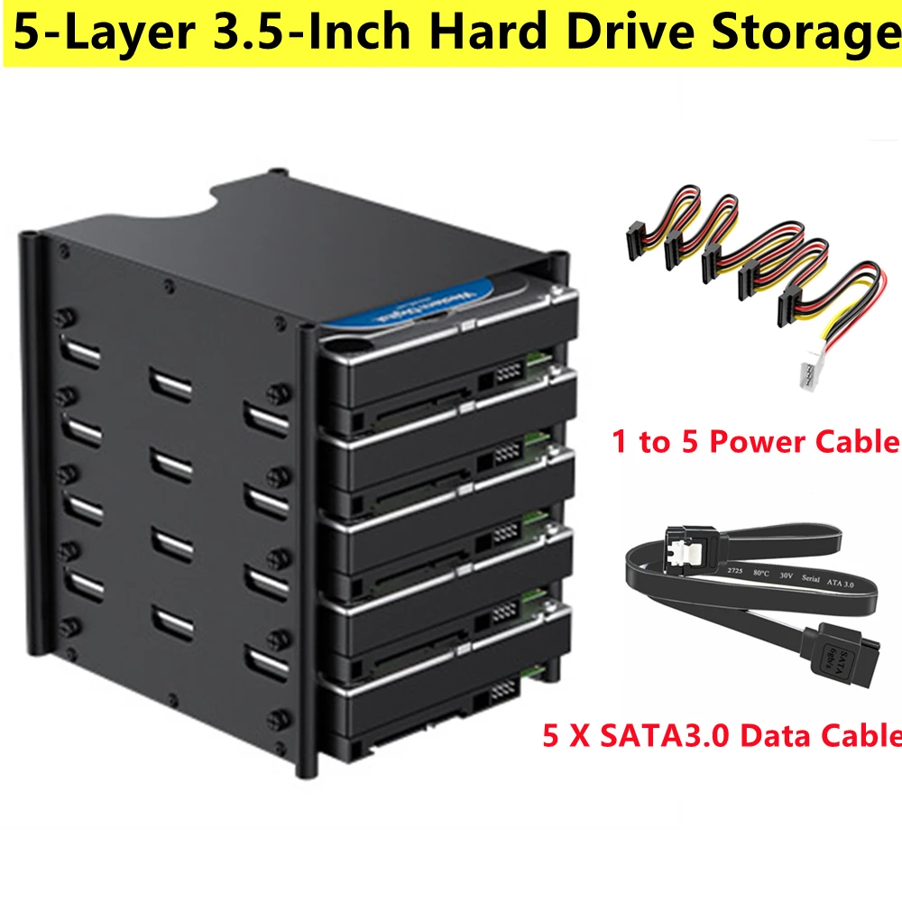 5 Port PCI E To SATA 3.0 Expansion Card SATA3.0 Data Cable SATA 15Pin
