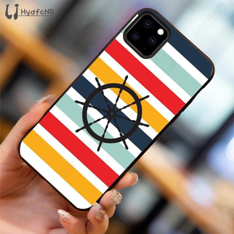 Stripes Anchor Boat Ship Wheel