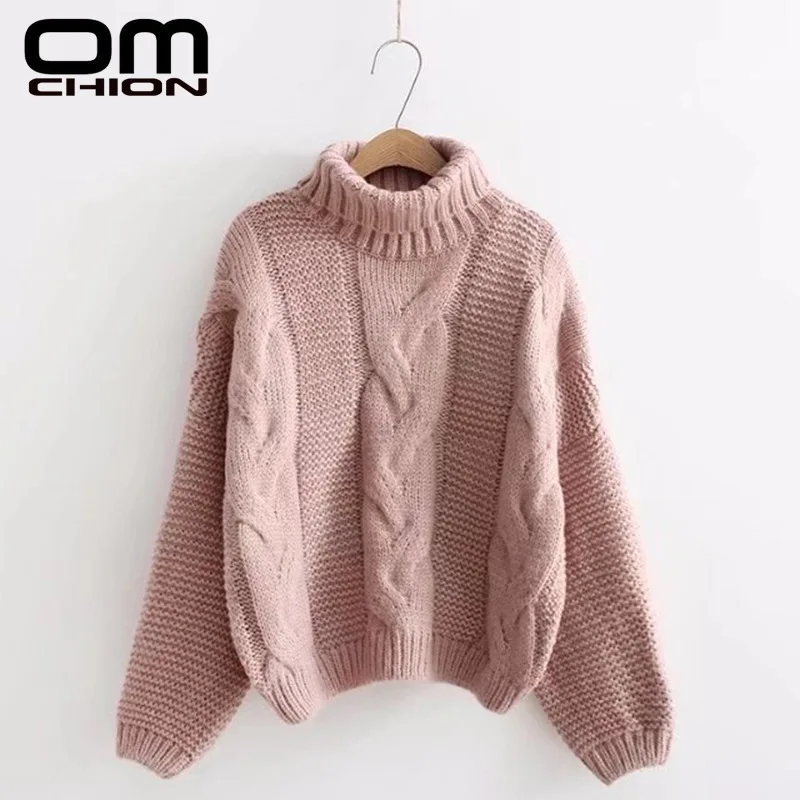 OMCHION Pull Femme 2021 зимняя куртка в Корейском стиле с высоким плотно облегающим шею