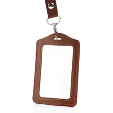 Новинка, модный держатель для карт, бейдж, деловая работа, ремешок из искусственной кожи, высокое качество, именная бирка, чехол для карт, Бейджи для хранения