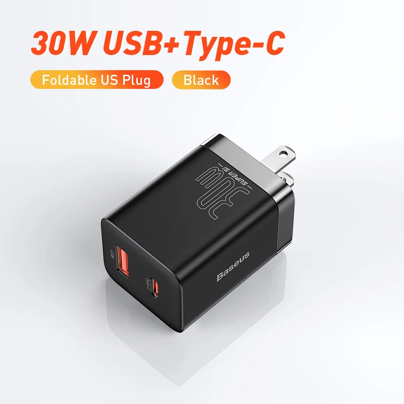 usb c 5v 3a Baseus PD Charger 30W USB Type C Fast Charger QC3.0 USB C Quick Charge 3.0 Dual Port Phone Charge for iPhone 12 X Xs 8 Macbook usb fast charge Chargers