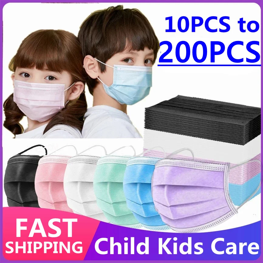 Kids Mask Disposable Children Face Masks 3 Ply Dust Child Protective