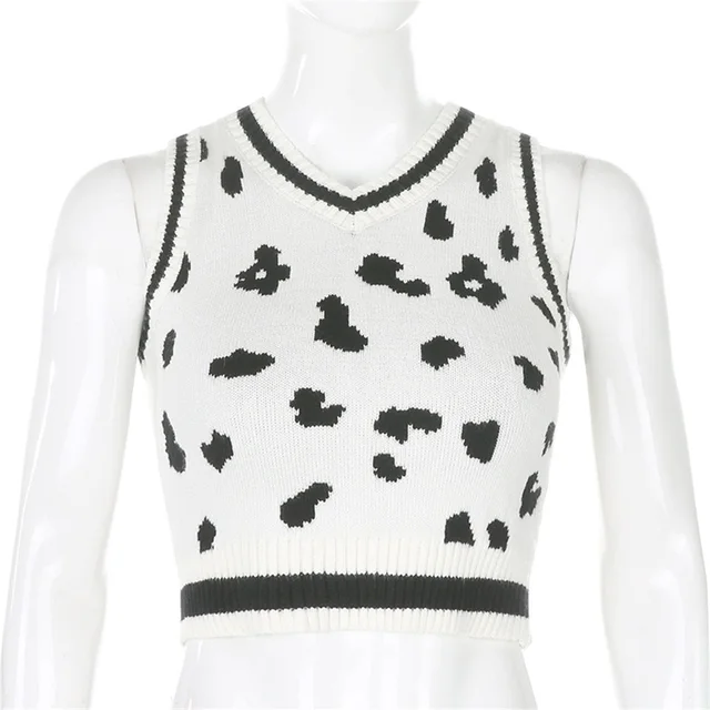 V Neck Rib Knit Pullover Crop Top 