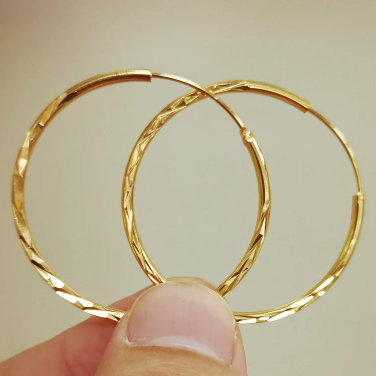 KOFSAC горячее серебро 925 пробы Серьги-кольца для женщин модные ювелирные изделия 1,4 дюймов большие серьги вогнутые геометрические золотые серьги