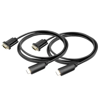 

2PCS HD 1080P HDMI to VGA Converter HDMI to VGA with Cable Digital to Analog Signal