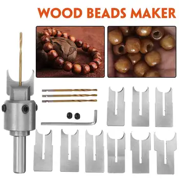 

2 Types 6-20mm Carbide Wood Bead Maker Tool Set Beads Drill Bit Milling Cutter Electric Drill Power Woodworking Tools