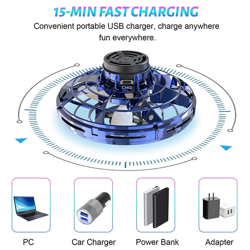 Mini Drone UFO Flying Fidget Spinner Hand Operated Induction Aircraft Toys for Kids Quadrocopter Dron Juguetes Dropship