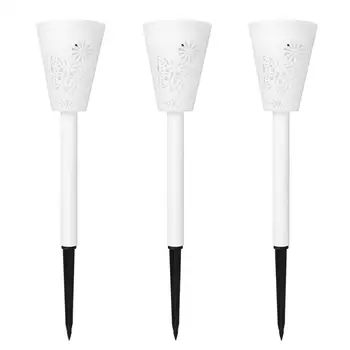 

3pcs Ultra Bright Solar Lawn Lamp Waterproof Outdoor Path Hollow Out Lights Courtyard Garden Lawn Park Balcony Decor 350X75X50mm