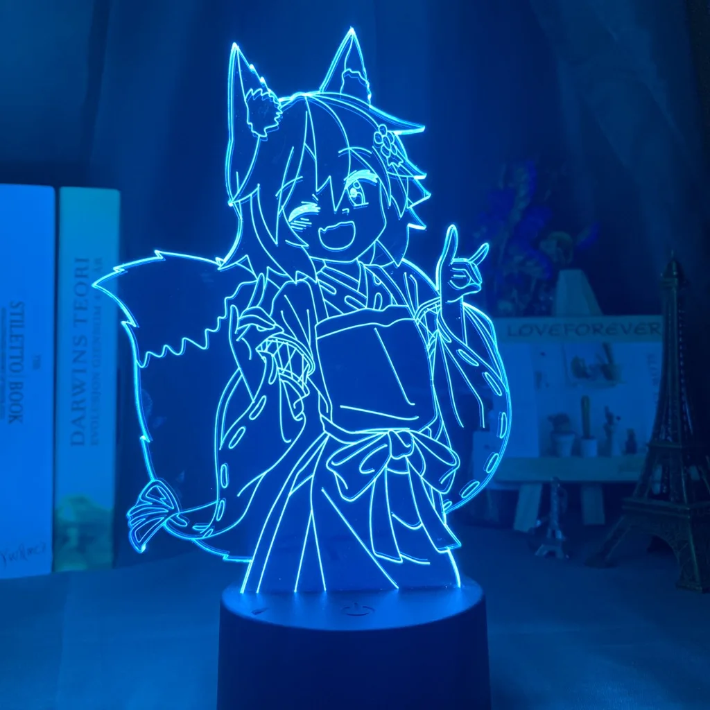 

3d Lamp The Helpful Fox Senko San Figure Nightlight Color Changing Usb Battery Night Light for Girls Bedroom Decor Light Holo