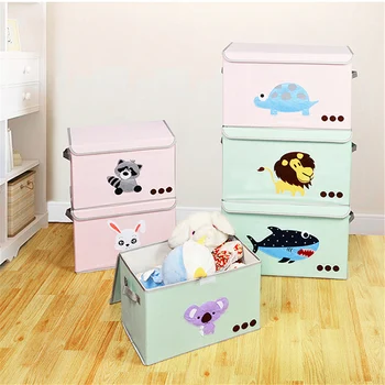 

Cartoon Animal Folding Storage Box for Kid Toy Organizer Drawer Underwear Storage Book Multi Organizer Boxes with Lid