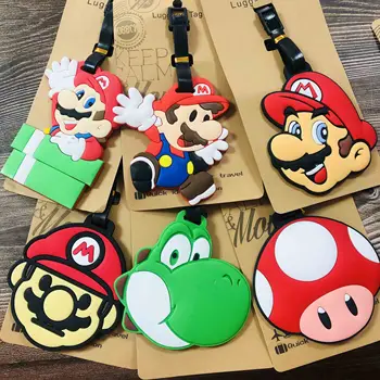 

Super Mario Anime Travel Accessories Luggage Tag Suitcase ID Address Portable Tags Holder Baggage Label Gifts New