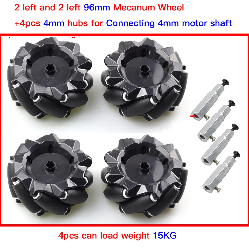 Moebius 60/80/97mm High Hardness Plastic Mecanum Wheel Omni-directional Smart Robot Car with 6mm Hubs for Arduino DIY STEM Toy image 16