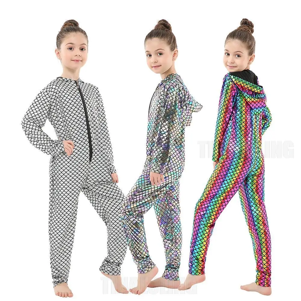 Children Funny Costumes Onesies Zentai Cosplay Jumpsuits For Girls Jumpsuits Fashion Spandex Kids Halloween Cosplay Bodysuits