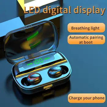 

Q82 TWS Bluetooth Earphones Wireless Sports Earbuds Sweatproof Headphone Stereo Sound with 3500mAh Rechargeable