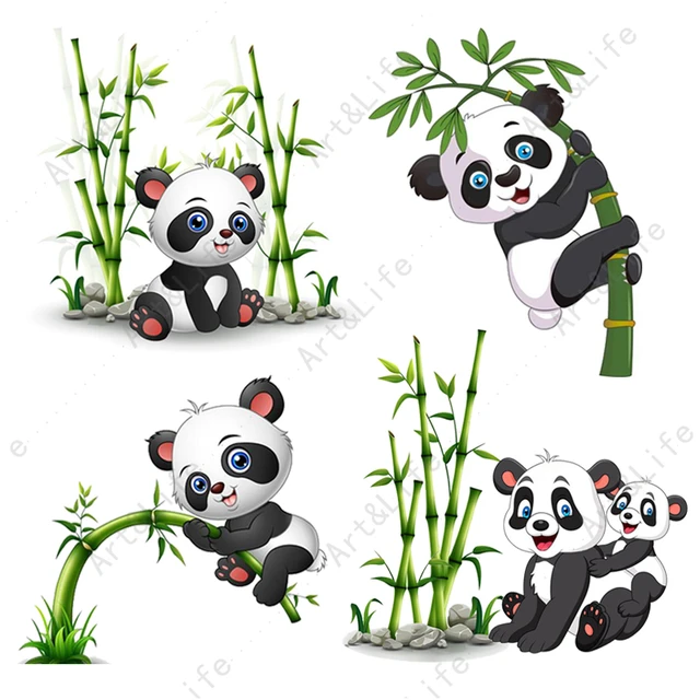 Nette Reizende Pandas Schablonen Heiße Neue Metall Schneiden