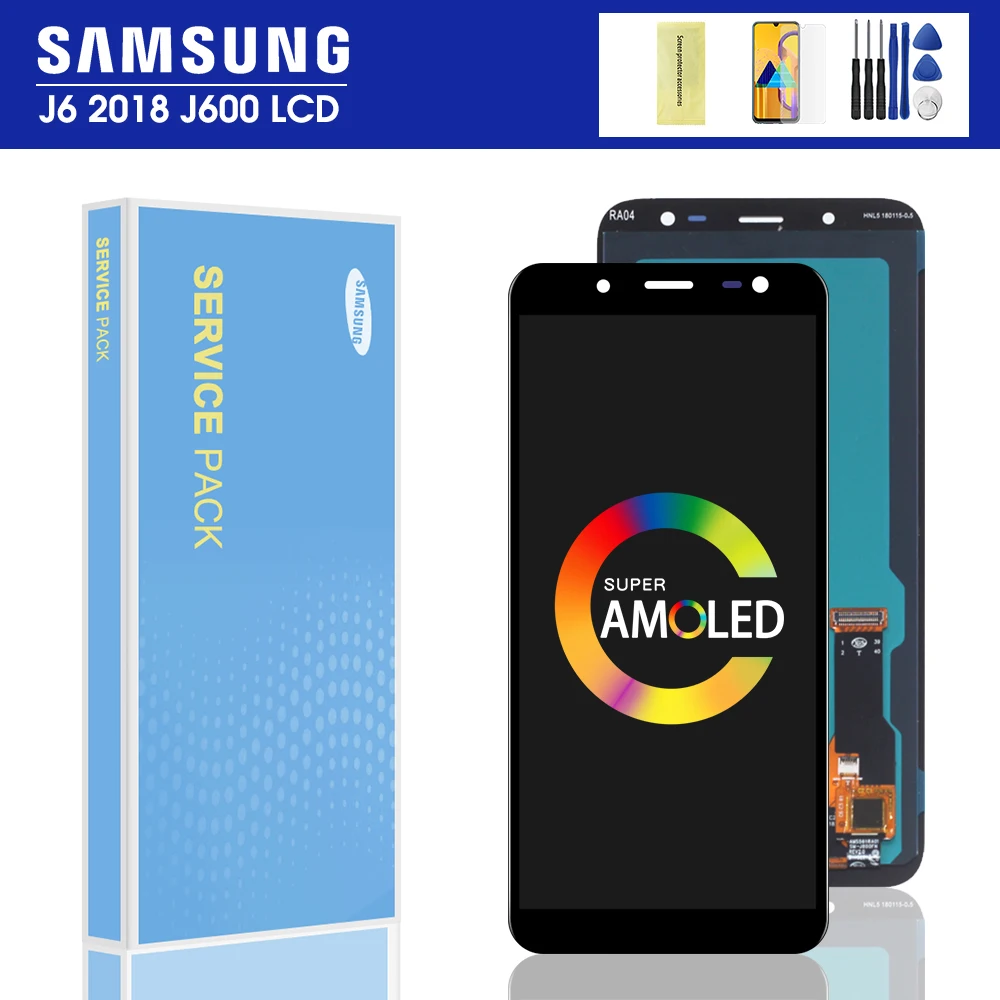 100% Оригинальный 5 6 &quotSuper AMOLED ЖК дисплей для Samsung Galaxy J6 2018 J600F J600 J600Y J600FN/ds сенсорный