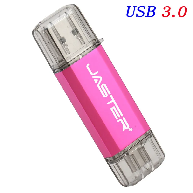 JASTER Тип C USB флеш-накопитель OTG флеш-накопитель 128 Гб 64 ГБ 32 ГБ 16 ГБ Флешка 2 в 1 дизайн Usb флешка для type-C мобильных/планшетных ПК - Цвет: Purple