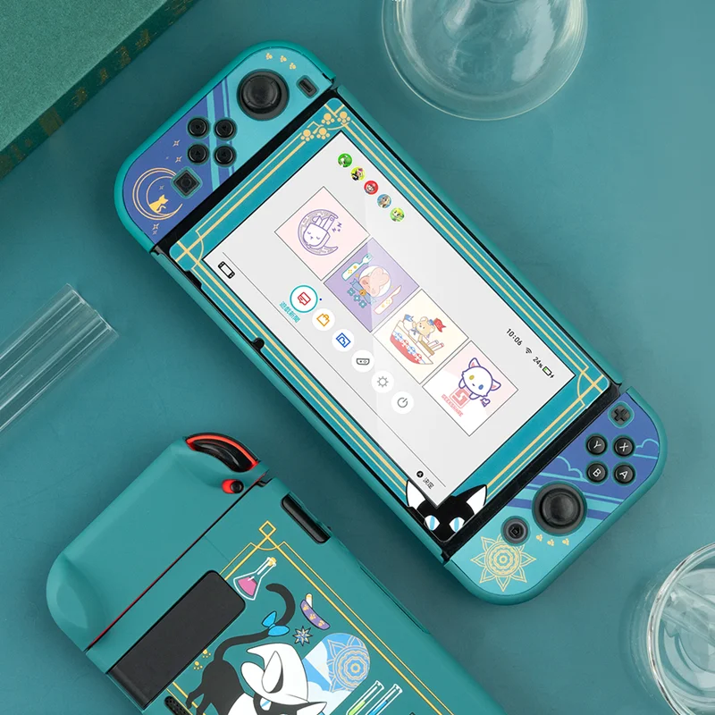 Geekshare przełącznik do Nintendo Shell alchemia kot magiczna mikstura bajka kreskówka liga sztywne etui powrót Girp Shell dla Nintendo Switch 4 Geekshare przełącznik do Nintendo Shell alchemia kot magiczna mikstura bajka kreskówka liga sztywne etui powrót Girp Shell dla Nintendo Switch 4