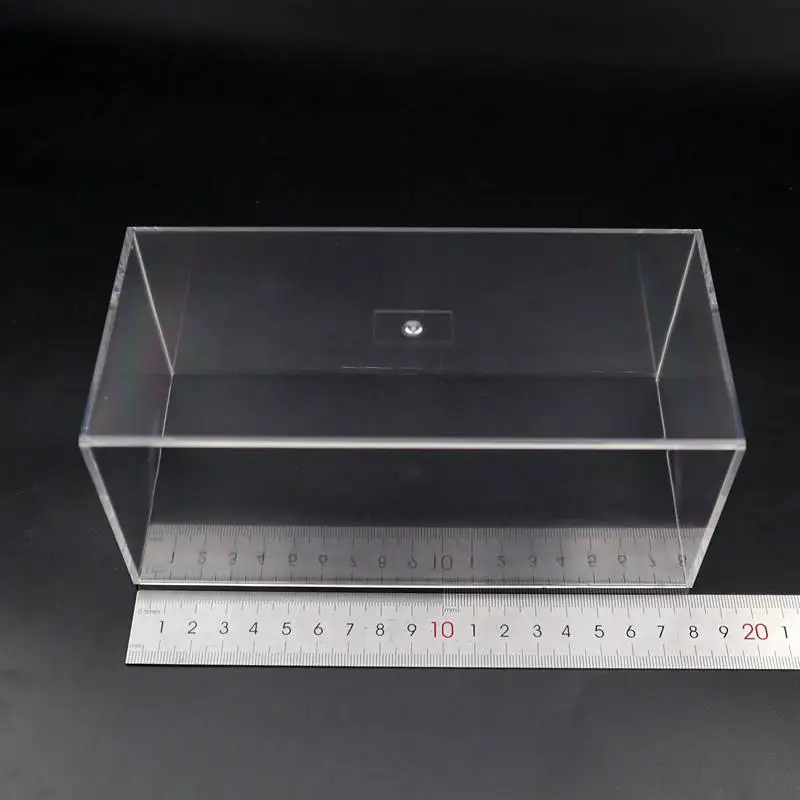 

Acrylic Display Case Model Cars Show Box Dust Proof Black Base 1:32 Transparent 18CM