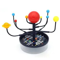 Kit de planetário de brinquedo infantil, sistema solar de três planetas, montagem diy