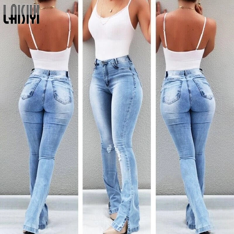 light blue jeans womens outfit