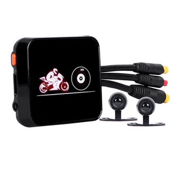 

SYS Motorcycle Dash Cam Camera, 1080P+720P Wifi Screenless Waterproof Mini Motorcycle Camera with G-Sensor 120 Degree Angle Nigh