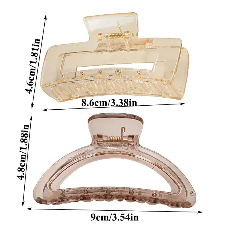 claw hair clips 2021 New Claw Clip for Women Tough Colorful Plastic Hair Claw Large Size Hair Clamps Claw Clip Crab Chic Hair Accessories Gift hair clip ins