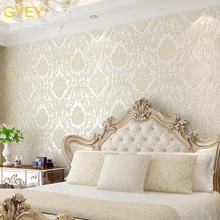 10 м обои для дома Современная мода нетканые вышивка цветок обои спальня фон стены рулон 5 цветов