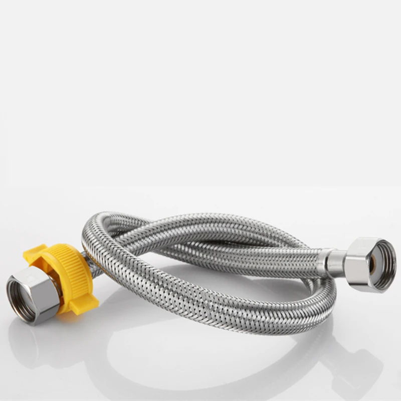 Küchenschlauch Edelstahl 2-teilig/Set Geflochtener Schlauch Wasserhahn-Zulaufleitung Verbindungsrohr für Wasserhähne G 1/2 Anschluss Badezimmerschlauch – Detail 5