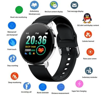 

[New Product Special] Smart Sports Band Bluetooth Heart Rate Sphygmomanometer Step Exercise Sleep Monitoring Watch Waterproof