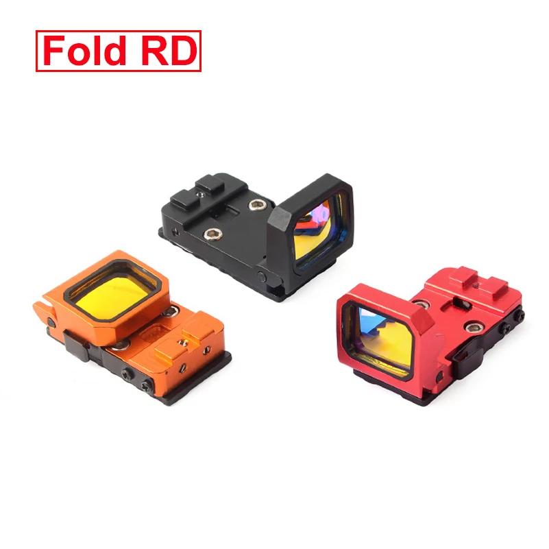 

Holographic Foldable 24mmX19mm Red Dot Sight Scope With Brightness Adjustment Button 20mm Weaver Rail For Airsoft Hunting Rifle