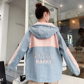 

Women Coat Fashion Ladies Retro Long Sleeve Loose Hoodie Pocket Outwear Harajuku Bomber Jacket Printed Jacket Women NN50JK