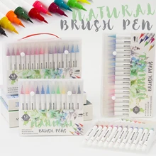 Творческий Высокое качество 12/24/36/48 Цвета краска на водной основе чернила художественный Маркер для белой баррель мягкий акварель кисти для рисования Манга