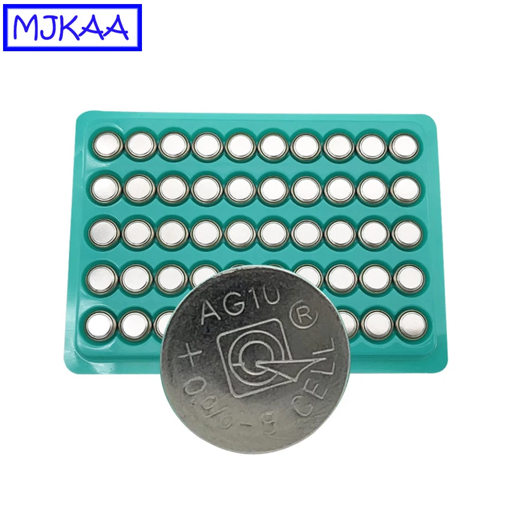 MJKAA 100 X AG10 1,5 v-образная Кнопка Батарея LR1130 1130 SR1130 389A LR54 L1131 189 80 мА/ч, Ёмкость монета батарейки-таблетки