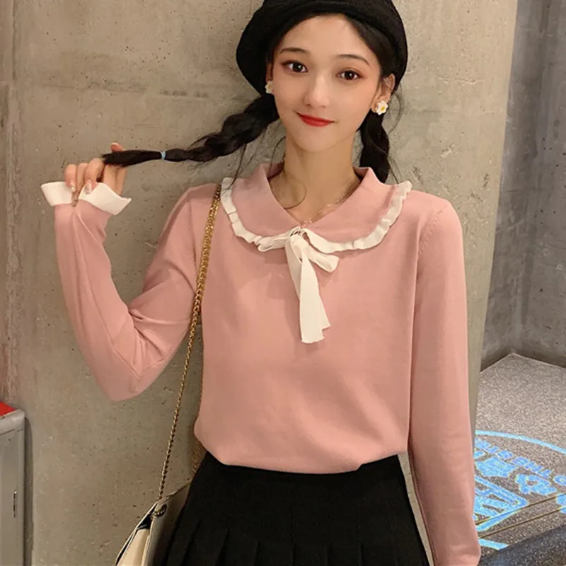 Female 2019 Autumn Winter Clothes Slim All-match Elastic Knit Pullover Women Korean Jumper Brand new Sweater