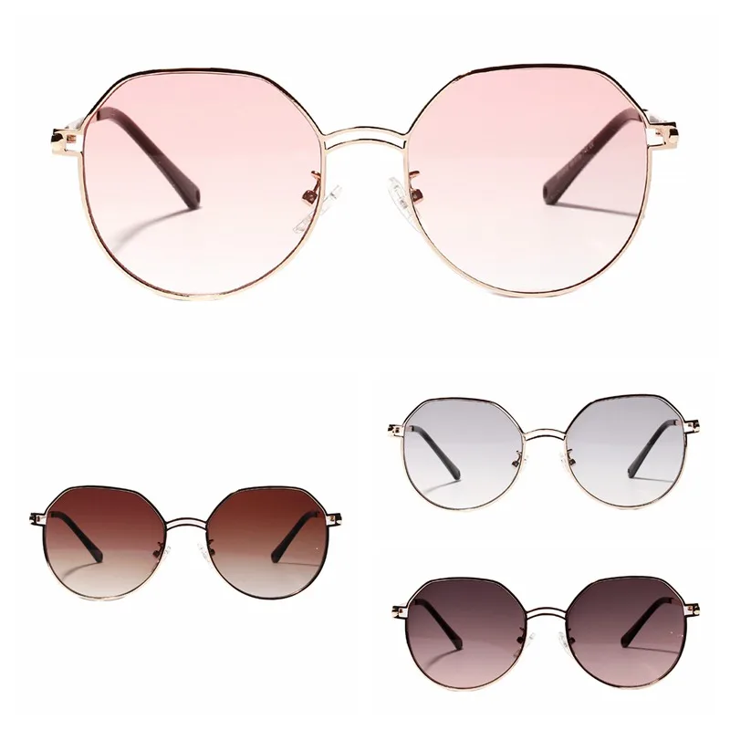 Полигональные солнцезащитные очки для женщин и мужчин в стиле стимпанк, солнцезащитные очки в винтажном стиле, Женская Металлическая оправа, прозрачные линзы, ретро очки