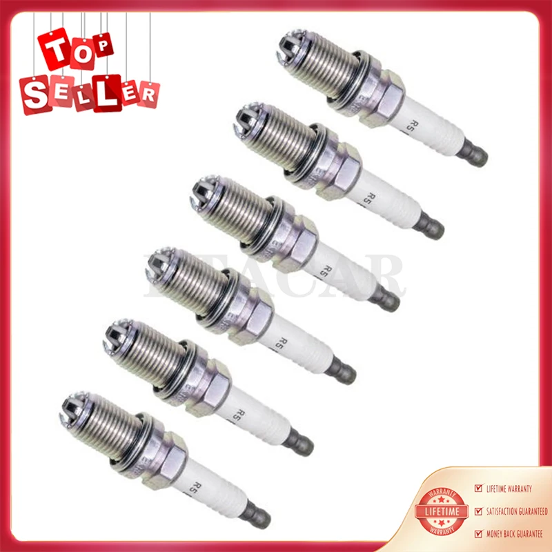 6 Pz Bkr6Equp Platinum Car Spark Plug 12120037607 12120141871 12129071003 Adatto Per Bmw A-Udi Porsche Volvo Cadillac
