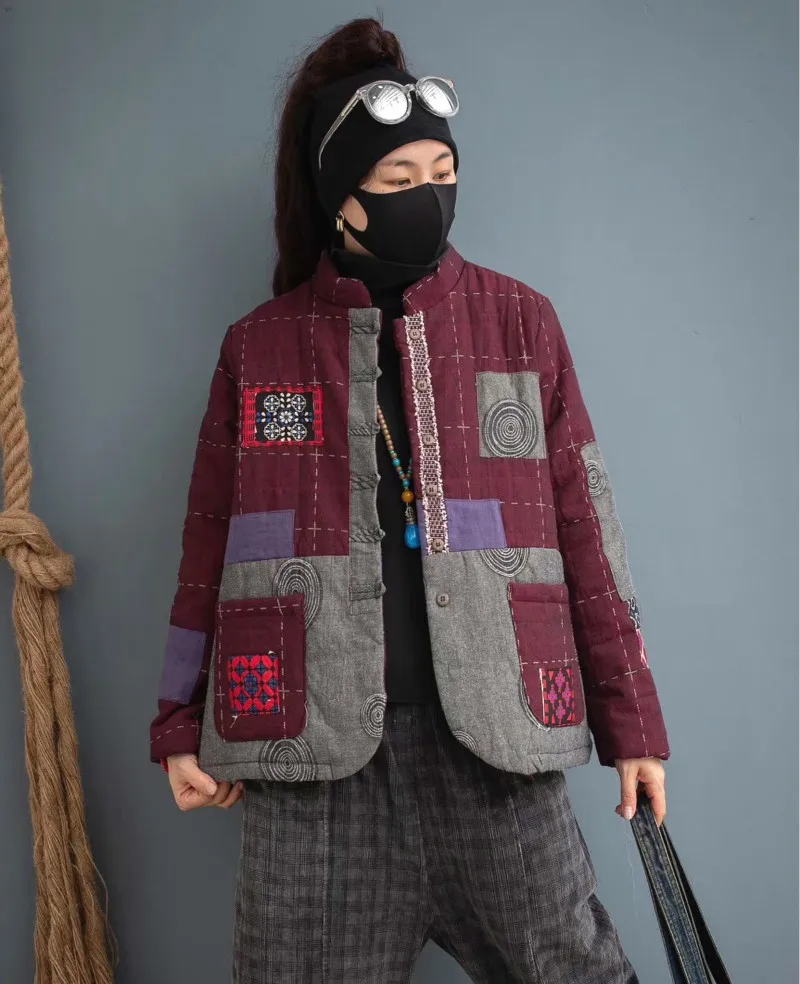 Max LuLu Роскошная Одежда в китайском стиле женская уличная одежда в стиле панк женские утепленные стеганые куртки винтажные зимние парки стеганые пальто