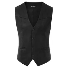 Формальное пальто, мужской жилет из искусственной замши, жилет без рукавов с глубоким v-образным вырезом, застежка на кнопках, одноцветные топы, мужские пальто, одежда