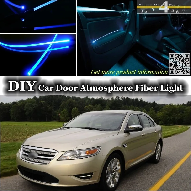 Для Ford D3 платформа внутренний окружающий свет тюнинг атмосферное волоконно-оптическое освещение панели двери освещение(не EL свет