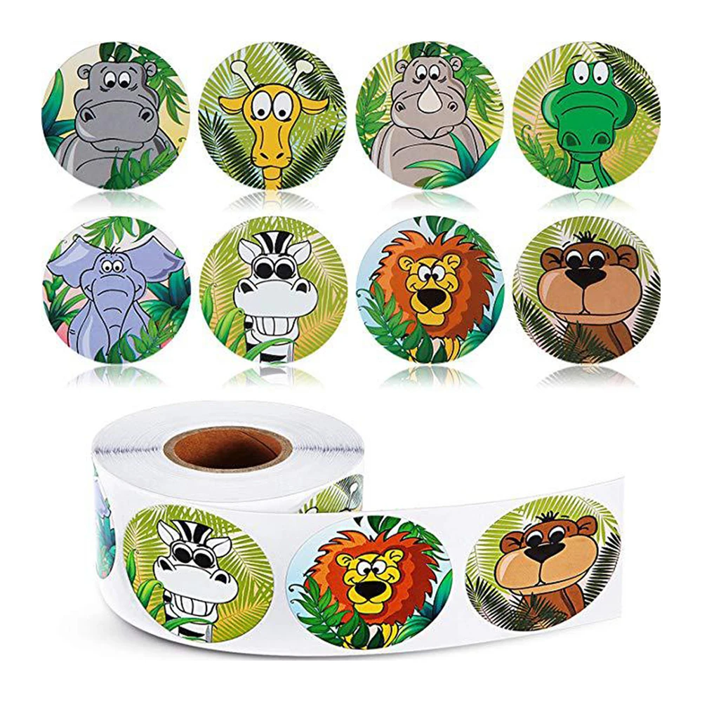 Pedagogie ophouden extase 100 500Pcs/Roll Cartoon Stickers Voor Kinderen Klassieke Speelgoed Sticker  School Leraar Beloning Sticker 8 Ontwerpen Zoo dieren Patroon|Stickers voor  briefpapier| - AliExpress