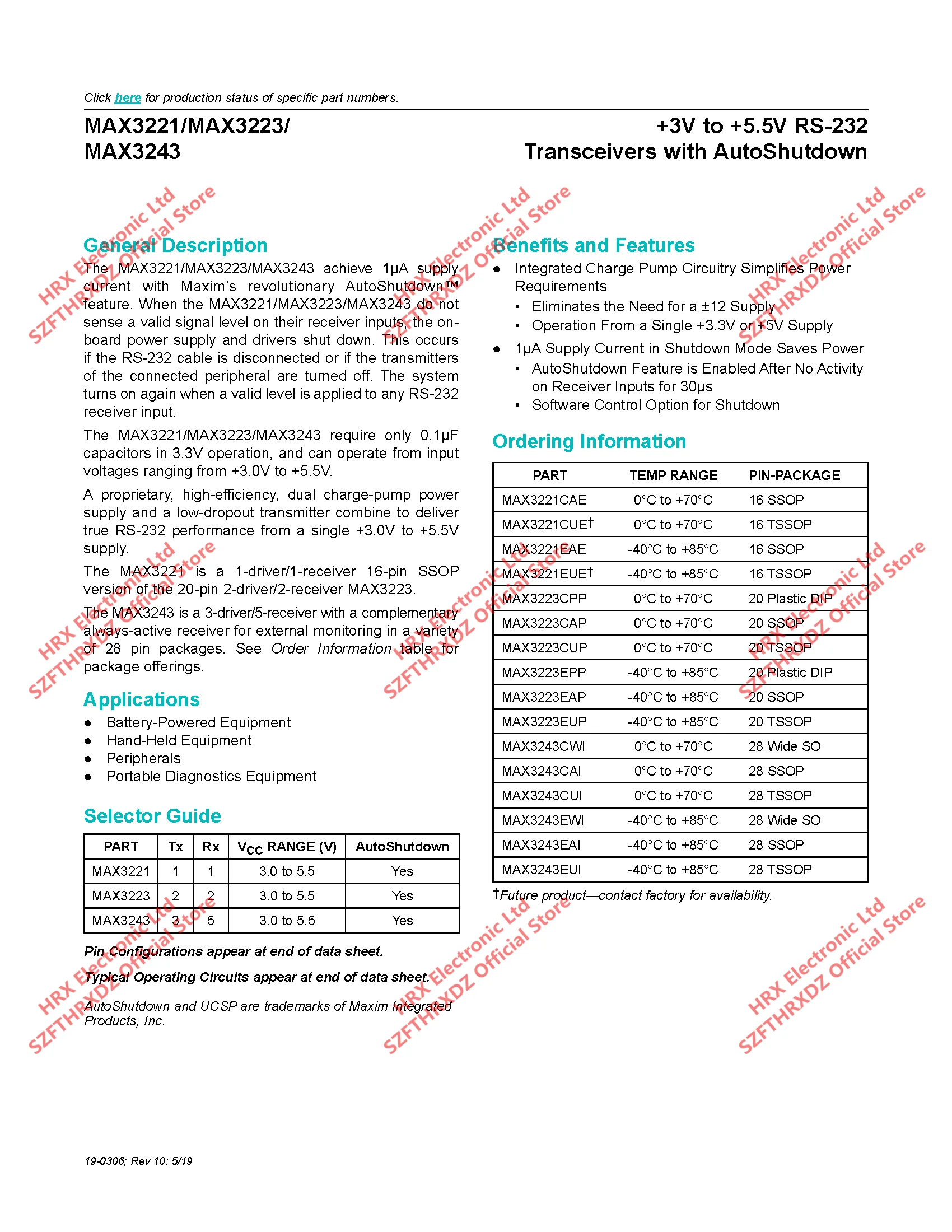 MAX3221EEUE+ T TSSOP16 MAX3221EEUE TSSOP-16 MAX3221 RS-232 интерфейс интегральная схема 2500 шт./катушка