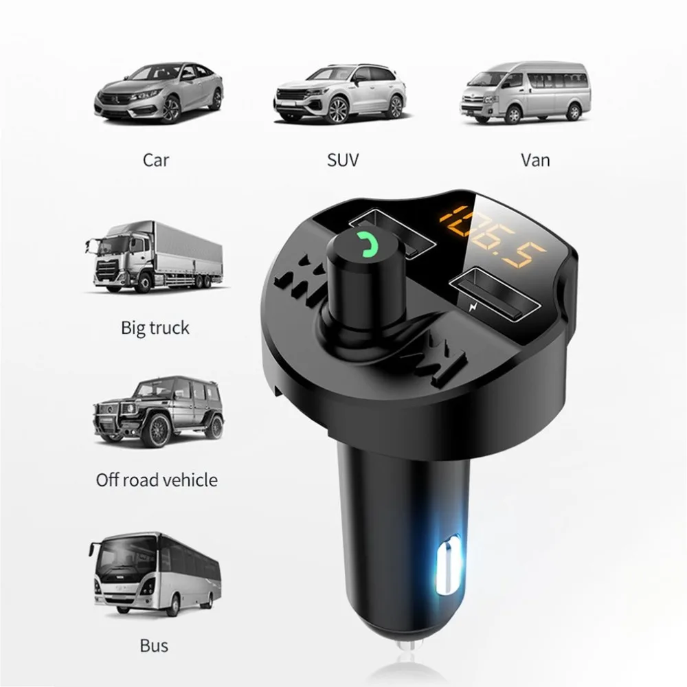 Car MP3 Cigarette Lighter U Disk Music Player Mounted Receiver Transmitter Fast Charge Car Charger