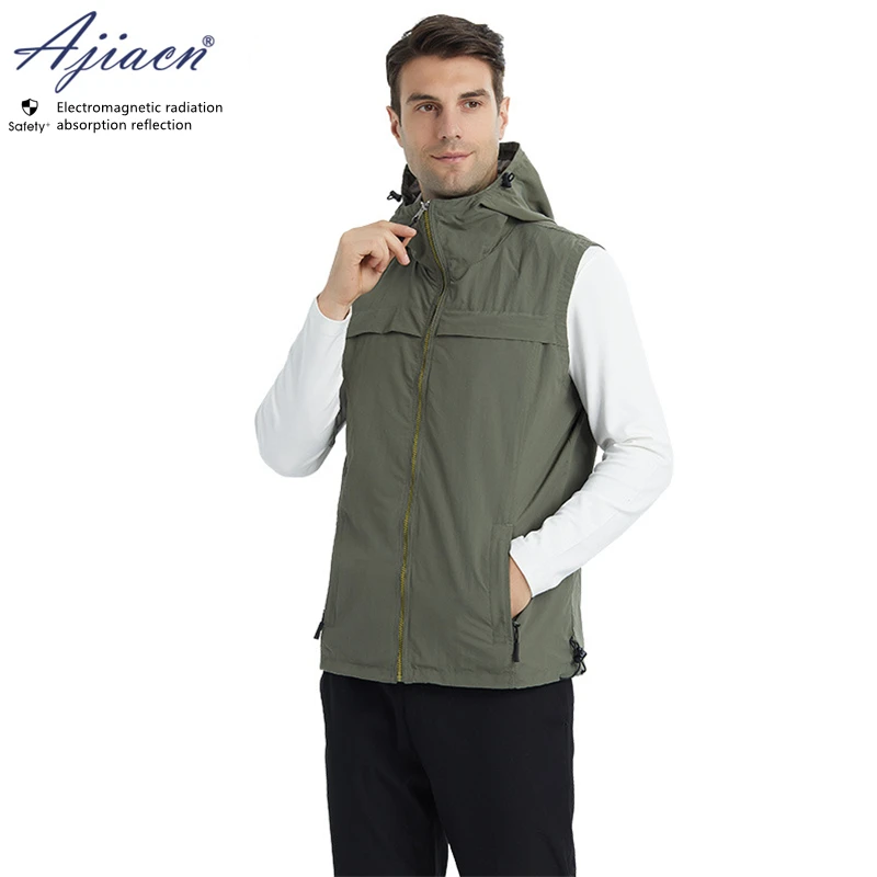 전자기 방사선 보호 후드 조끼 5g 통신 신규, 에너지 차량, EMC 실험실 EMF 차폐 의류