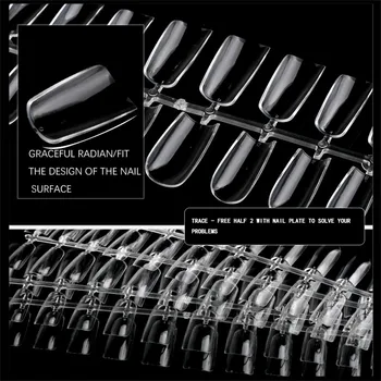 

Art Tips Sticks Polish Disp Pleated Non-trace Natural Nail Tip Full Stick Short Version Of Droplet Tip False Nail Piece Box #25