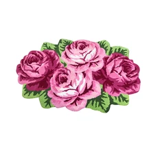 Розовый 3D нескользящий коврик ручной работы, коврик для спальни, мягкий домашний моющийся полиэстер, ковер для гостиной, легко чистится, декоративный