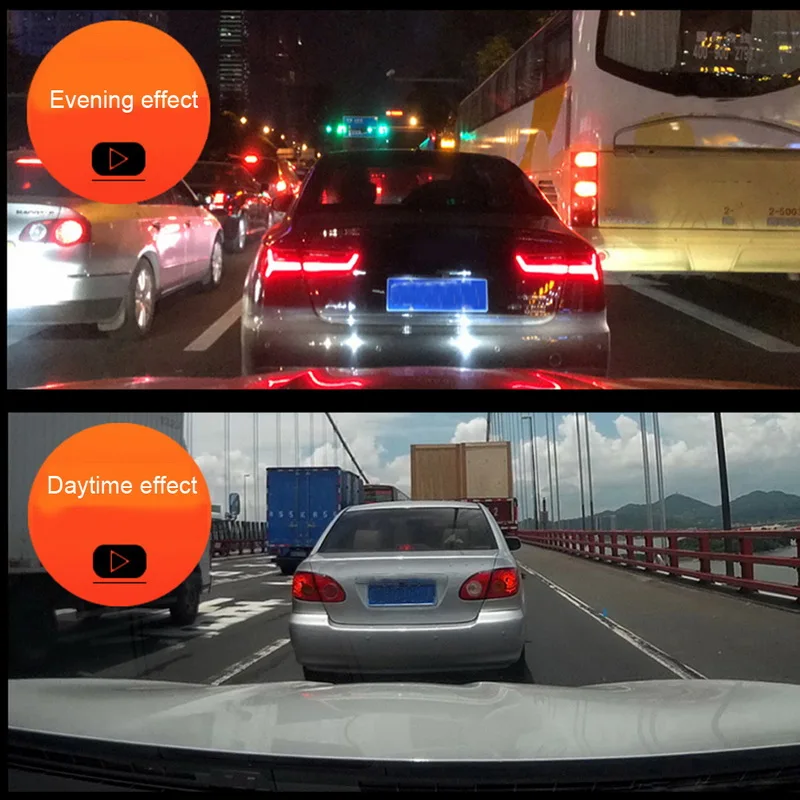 Cena TOSPRA wideorejestrator samochodowy kamera do rejestracji wideo podwójny obiektyw lusterko wsteczne kamera samochodowa Full HD 1080P Dashcam rejestrator samochodowy Night Vision